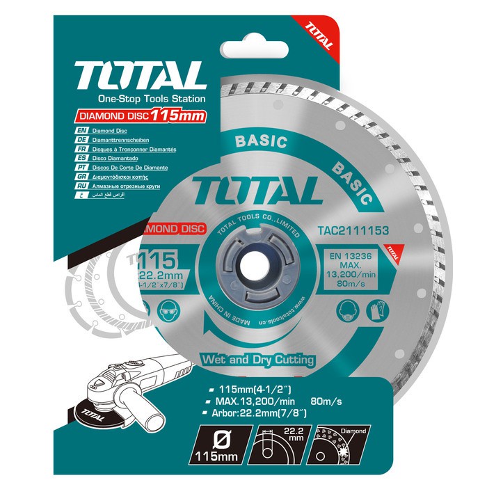 ĐĨA CẮT GẠCH CÓ PHỦ HỢP KIM NHÂN TẠO TOTAL TAC2131003  ĐĨA CẮT GẠCH