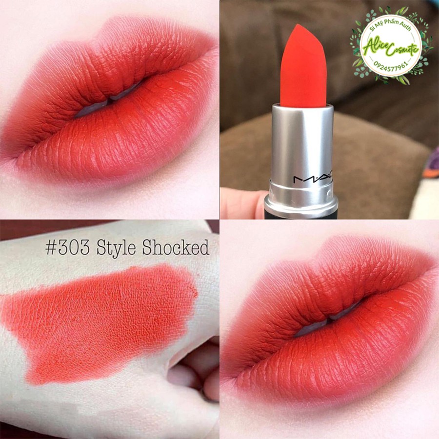 [ HÀNG AUTH GIÁ SỈ ] Son MAC Powder Kiss Lipstick Màu 303 Style Shocked