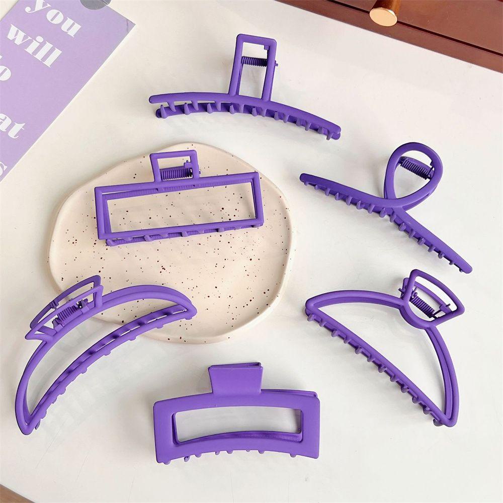 Kẹp Tóc Kim Loại Thiết Kế Hình Học Rỗng Thanh Lịch Cho Nữ