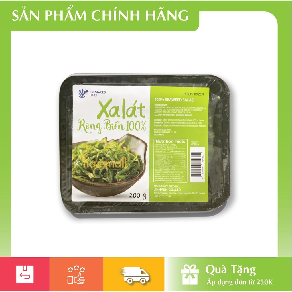 [CHỈ GIAO HCM-TẶNG SỐT MÈ RANG] Salad Rong Biển Wakame Trộn Mè Fresiweed