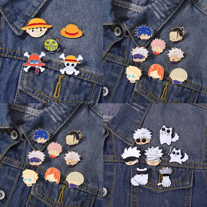 Huy Hiệu Cài Áo Hình Nhân Vật Luffy Zoro Đáng Yêu