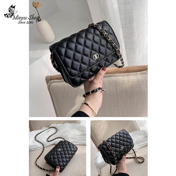 Túi Xách Đeo Chéo Nữ, Túi Đeo Dây Xích Sang Chảnh, Chất Liệu Da PU Cao Cấp Phong Cách Hàn Quốc TD21