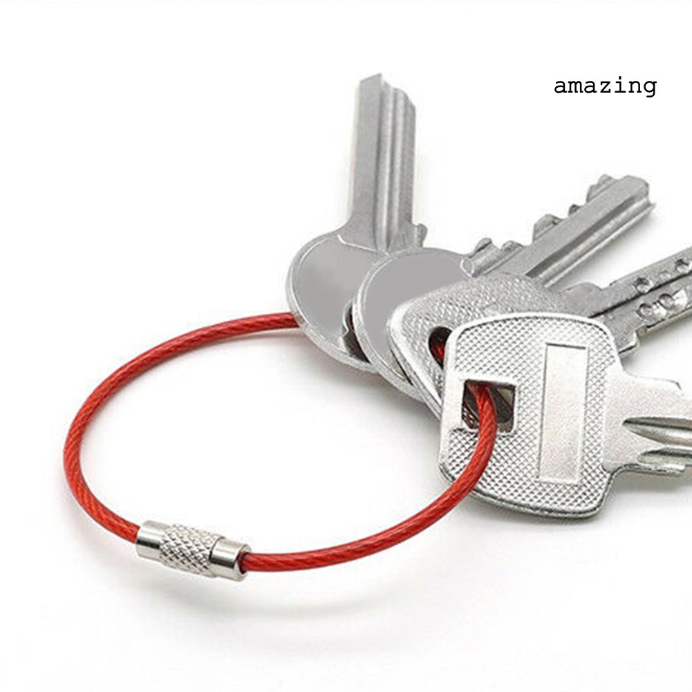 5/ 10 Móc khóa dây cáp bằng thép không gỉ