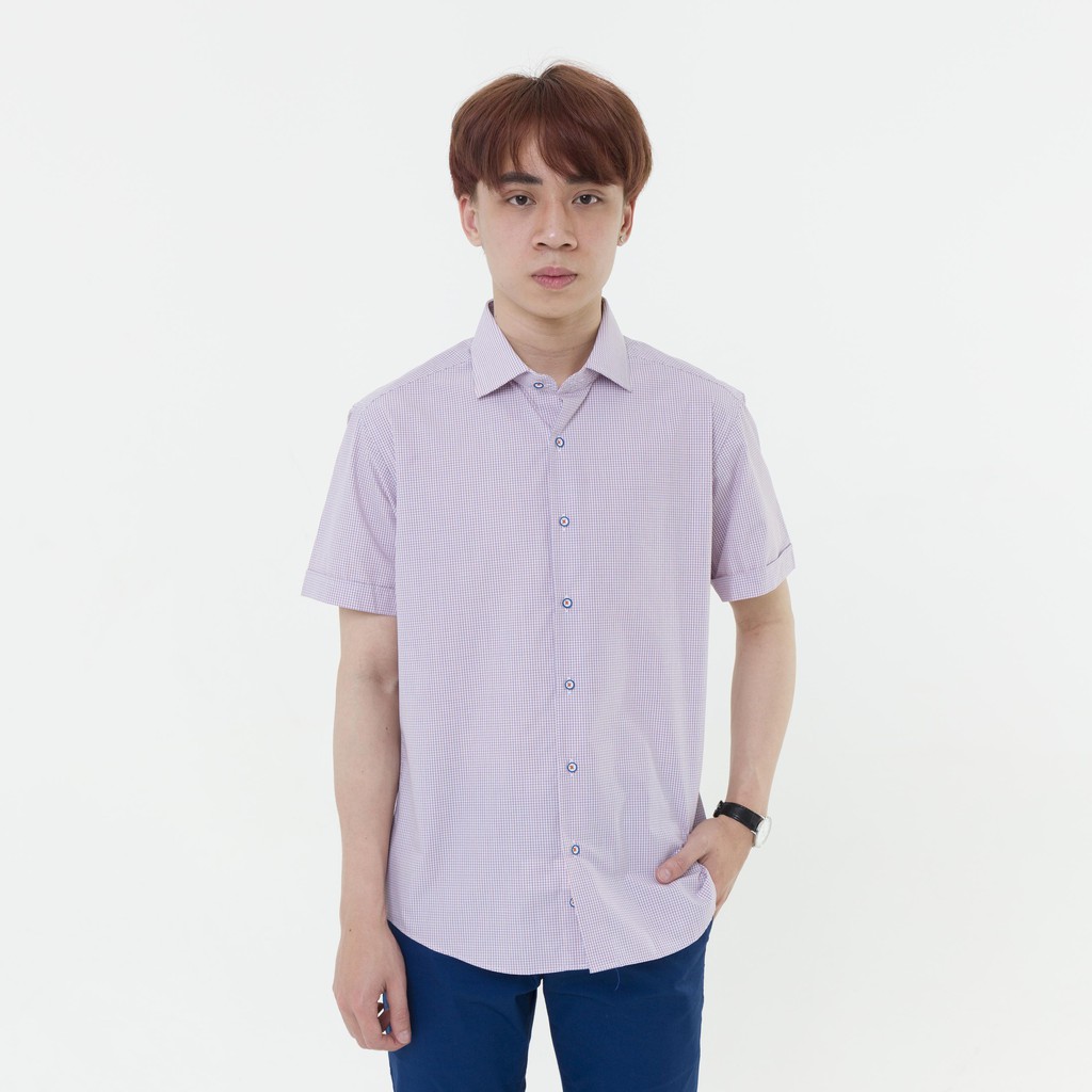 Áo sơ mi nam ngắn tay cao cấp The Shirts Studio thương hiệu Hàn Quôc -T2