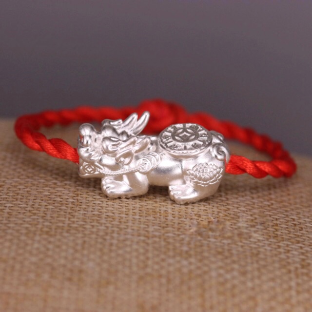 KHO SỈ  Charm Tỳ Hưu bạc cõng kim tiền - Hàng bạc tốt loại 1 cực đẹp PH305