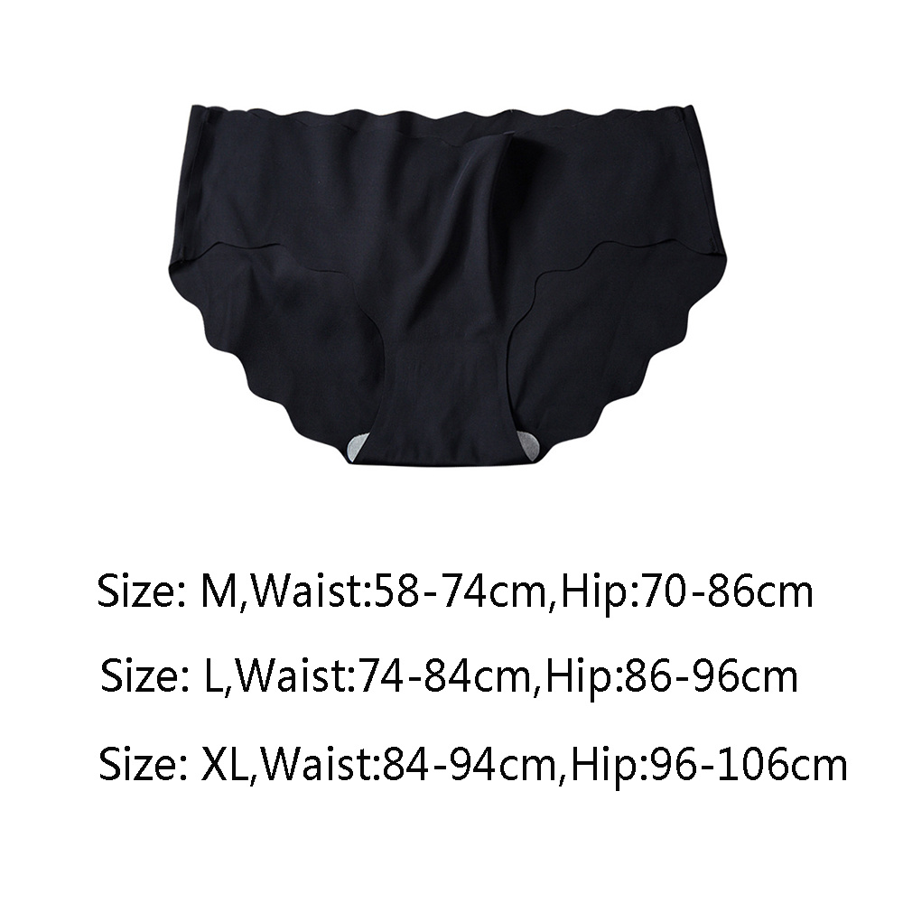 Quần Lót Không Đường May Lưng Thấp Bằng Lụa Satin Màu Trơn Thời Trang Cho Nữ