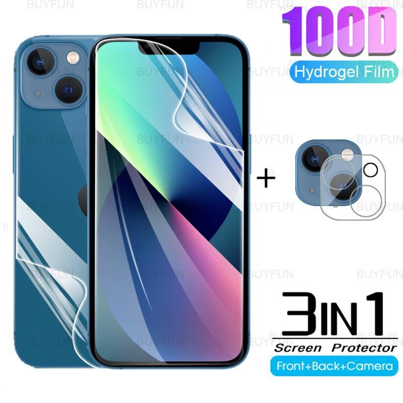 Phim Hydrogel 3in1 Cho iPhone 11 12 13 Pro Max Mini iPhone13 iPhone13Pro iPhone13ProMax 3D Ống Kính 