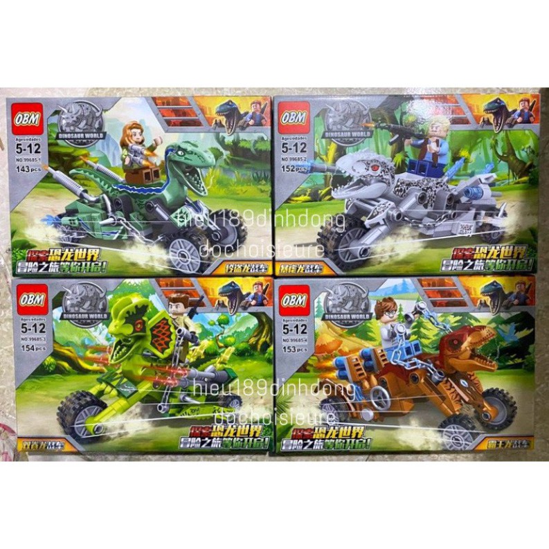 Lắp Ráp xếp hình non Lego Jurassic World 99685 : Xe máy khủng long