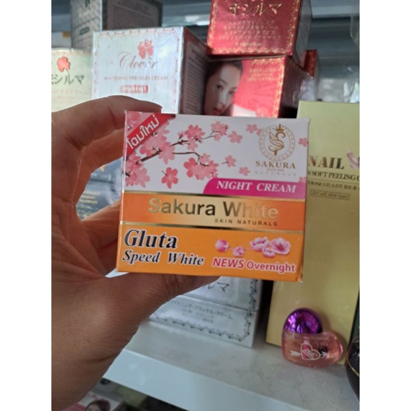 Kem nám dưỡng trắng da cao cấp Sakura White - Gluta Speed White Night Cream Thái Lan