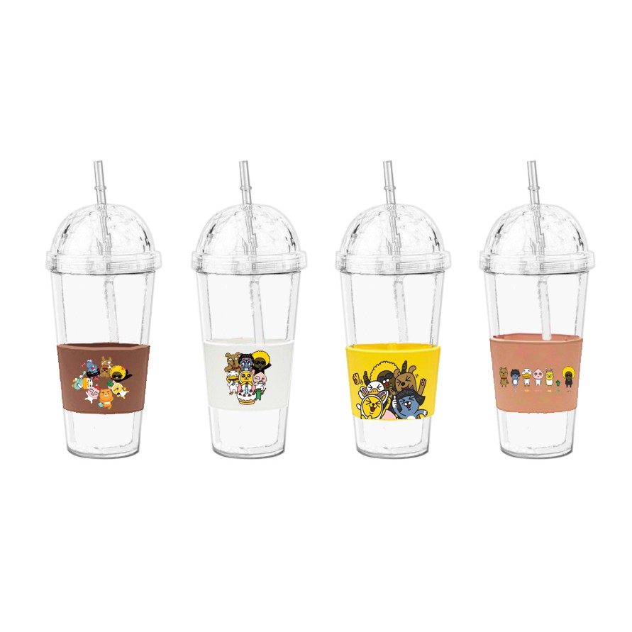 Cốc 2 lớp bé đào C2DI6 cốc giữ nhiệt ly 2 lớp pu cốc làm lạnh dễ thương