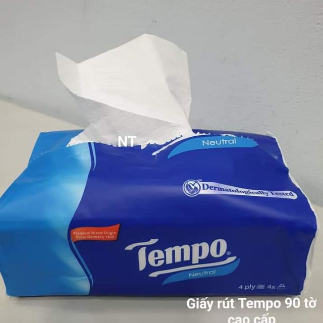 KHĂN GIẤY RÚT TEMPO SOFTPACK 90 TỜ KHÔNG MÙI