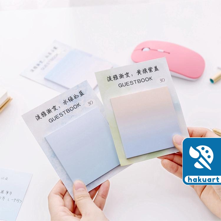 Giấy Ghi Chú Hình Vuông GUESTBOOK Màu Gradient - Họa Cụ Hakuart