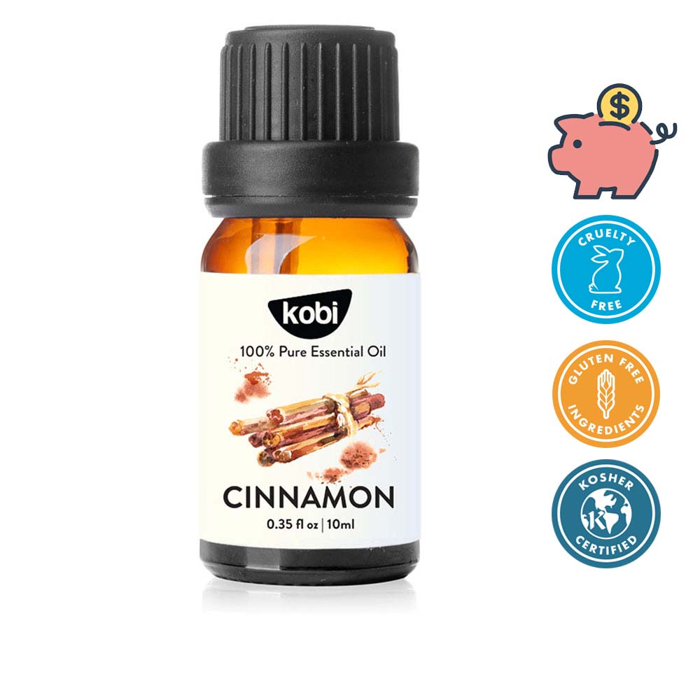 Tinh dầu Quế Kobi Cinnamon essential oil giúp khử mùi, đuổi muỗi, giảm mỡ bụng hiệu quả - 10ml