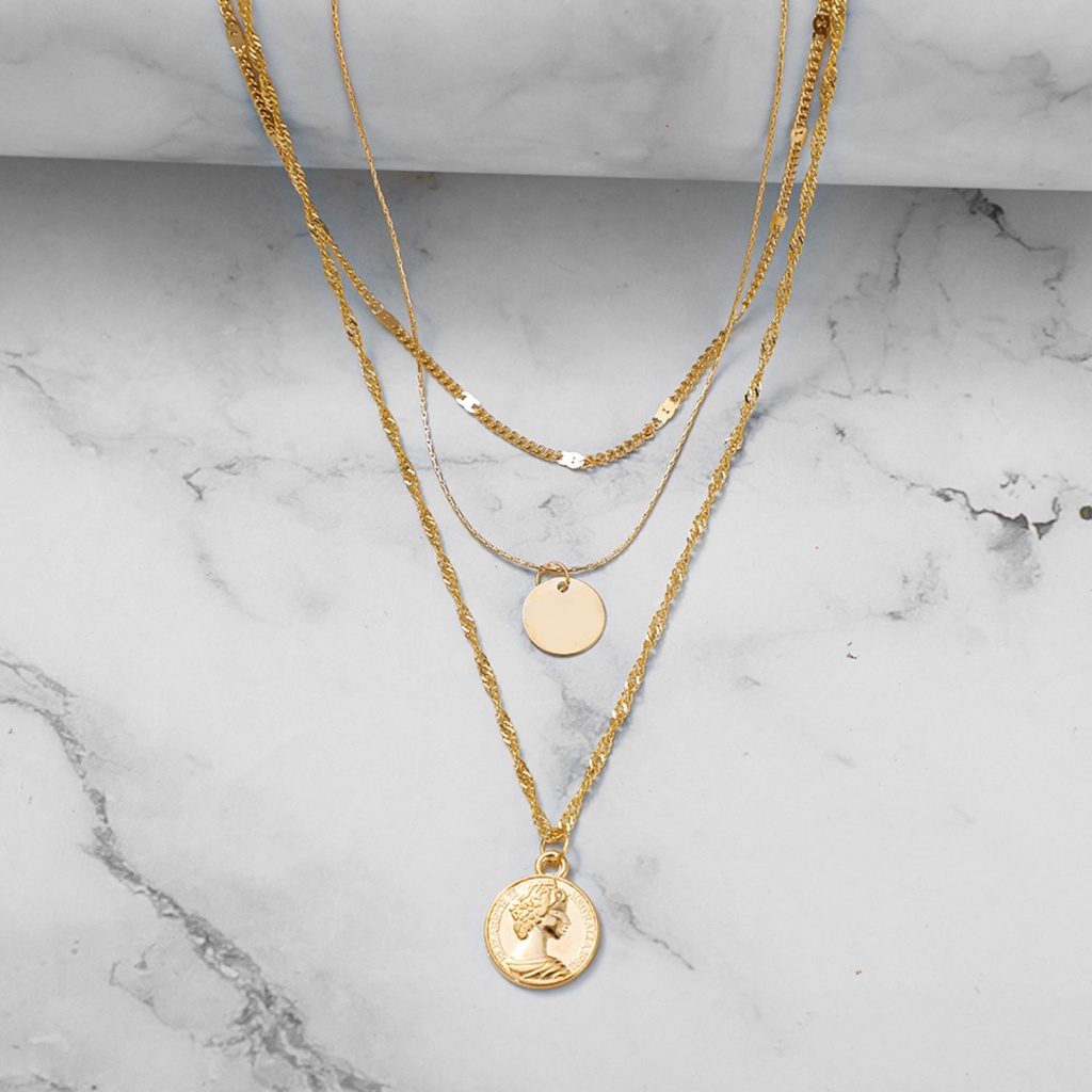 Dây Chuyền Ba Lớp Thiết Kế Tinh Tế Thời Trang Cho Nữ