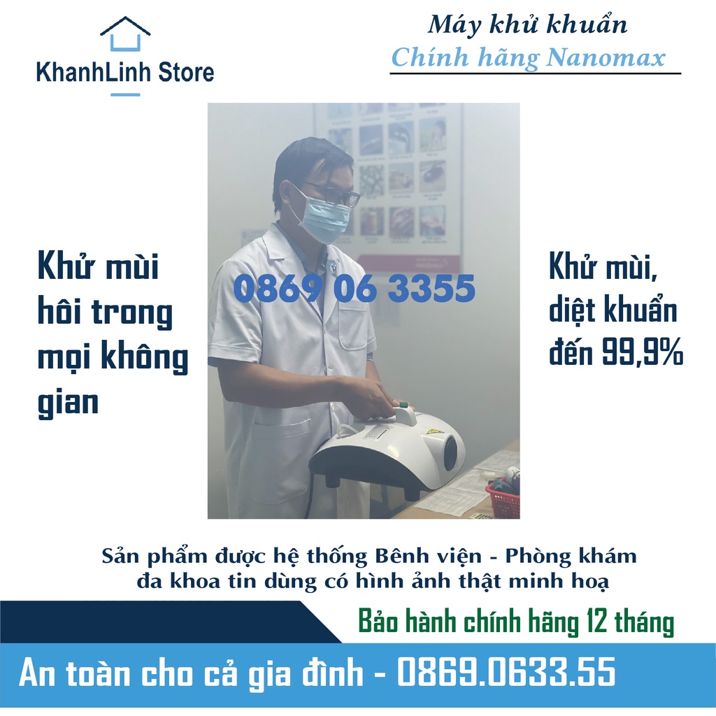 Máy khử khuẩn chính hãng Nanomax🔥Diệt các loại vi khuẩn 99% lây qua bệnh đường hô hấp, khử mùi trong xe hơi.