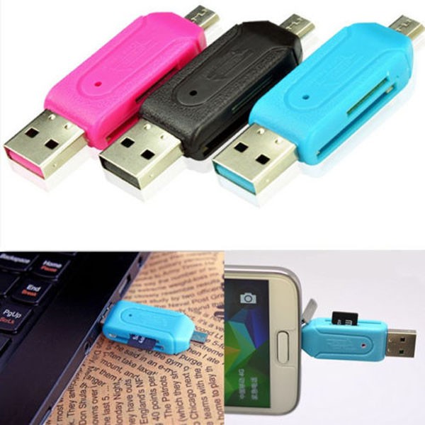 Đầu đọc thẻ nhớ Micro USB 2.0 OTG SD TF 2 trong 1 cho điện thoại Android Samsung