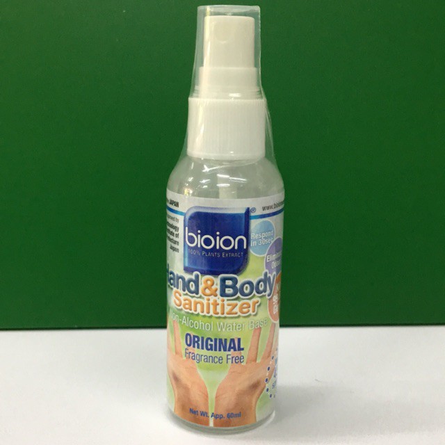 Chai Xịt Khử Mùi Và Làm Sạch Hand &amp; Body Sanitizer Bioion 60ml