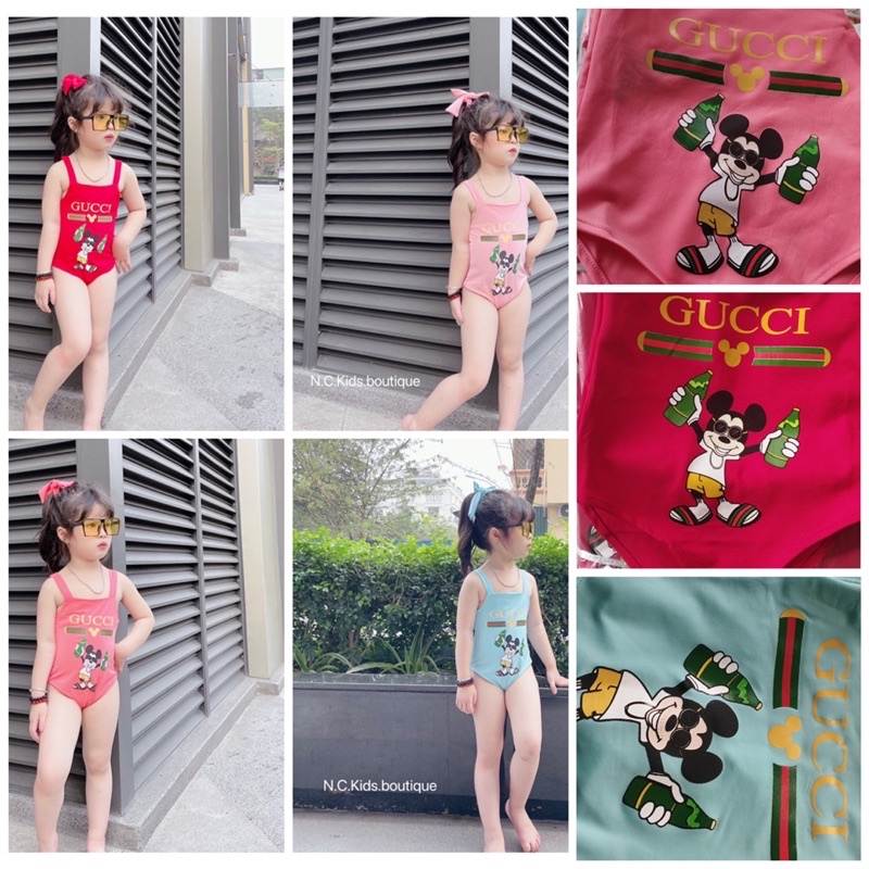 SET35 - Bộ đồ bơi cho bé gái 2 dây hình micky (có nhiều màu) 10-23kg. Richkid123