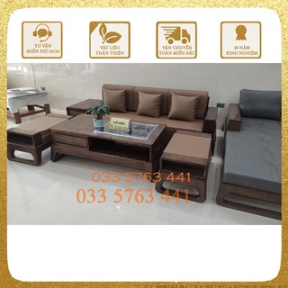 Bộ ghế sofa phòng khách văng dài 2m3 gỗ sồi nga 100% sofa goox - sofa phòng khách