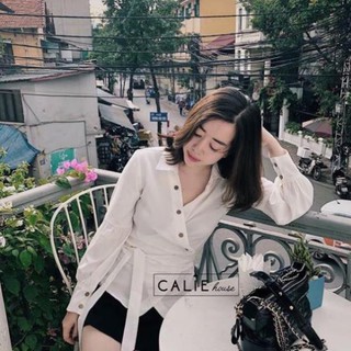 ÁO VẠT CHÉO THẮT EO VNXK