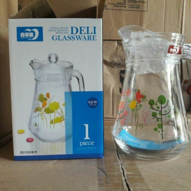 {Rẻ vô địch} bình nước thủy tinh eo mới(1.5l)