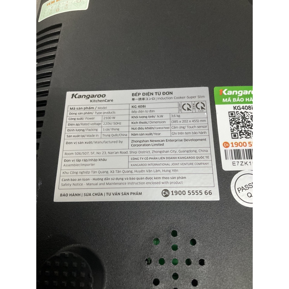 Bếp từ Kangaroo KG408I - Hàng trưng bày