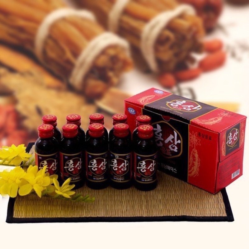 Nước sâm chai Hàn Quốc hộp 10chai  x 100ml