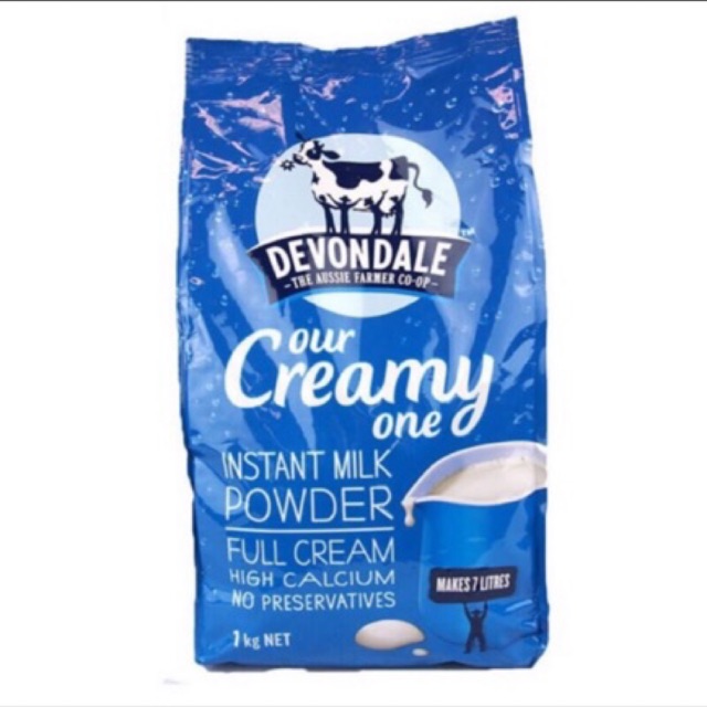 Sữa tươi dạng bột nguyên kem Devondale 1kg (Date 2022)