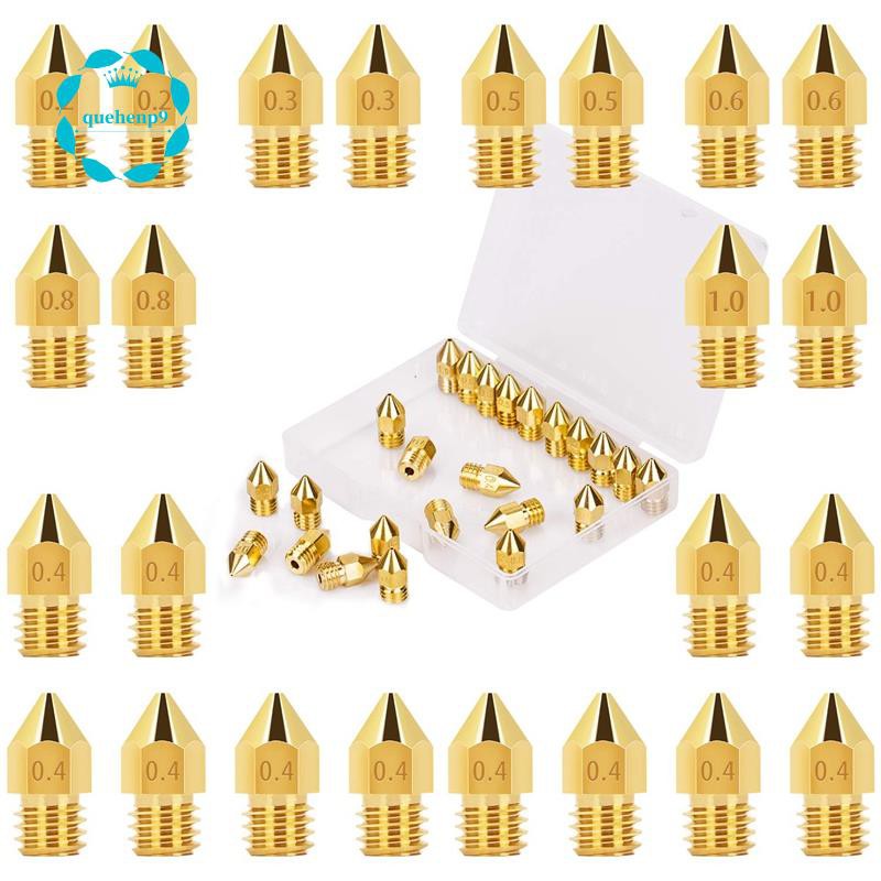 Bộ 24 Vòi Phun Mk8 0.2 mm 0.3 mm 0.4 mm 0.5 mm 0.6 mm 0.8 mm 1.0 mm Kèm Hộp Cho Máy In 3d | BigBuy360 - bigbuy360.vn