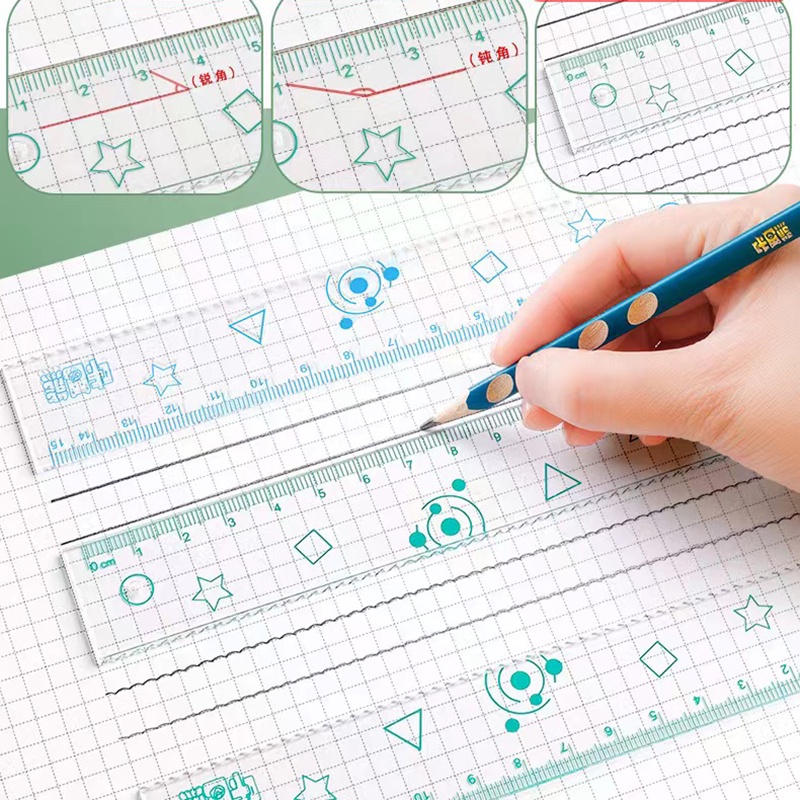 Bộ Dụng Cụ Compa Và Thước Kẻ Hình Tam Giác Cho Học Sinh