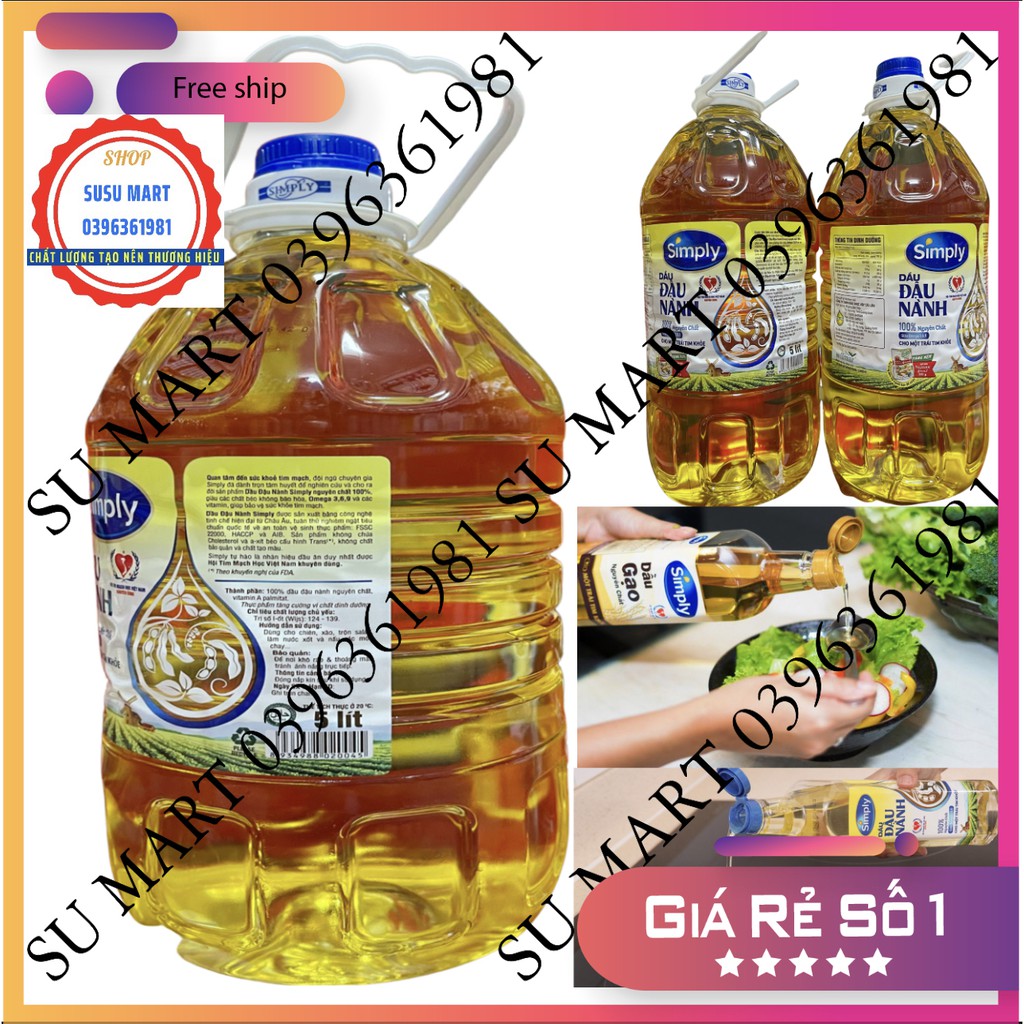 Dầu ăn simply 5L date luôn mới nhất