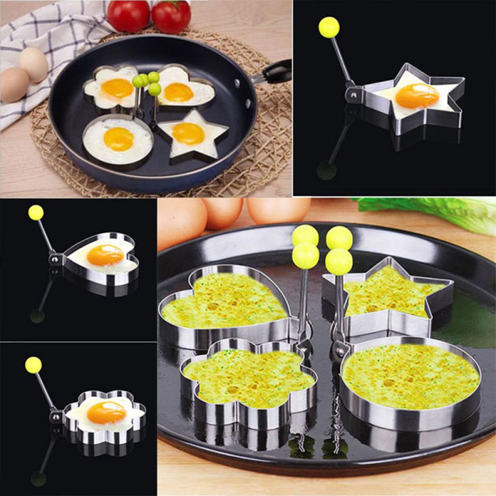 CONOPERY Khuôn inox chiên trứng với 5 họa tiết tùy chọn