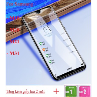 Kính cường lực Samsung Galaxy M10 , M20 , M21 , M31 full màn hình 9D / 10D tặng kèm giấy lau 2 mặt