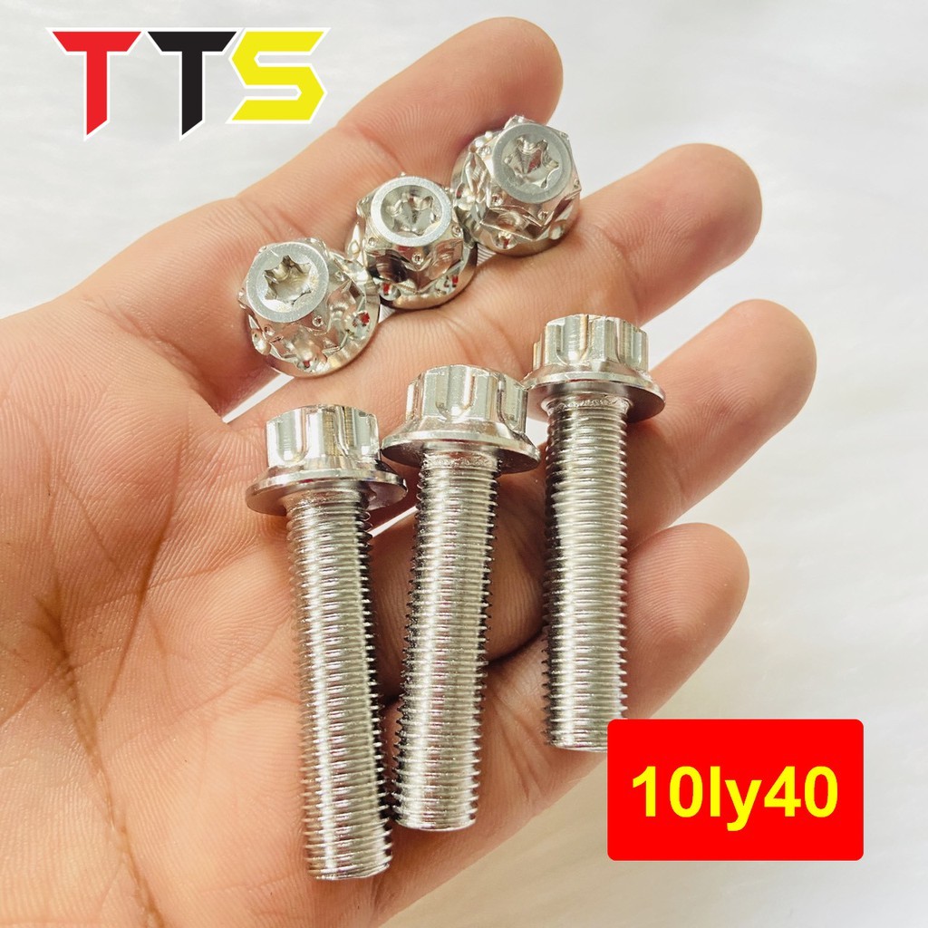 ( 10LY BÔNG ) Ốc SALAYA 10LY trụ bông full size lắp chân gương, heo dầu, chân phuộc, treo pô xe số, xe ga