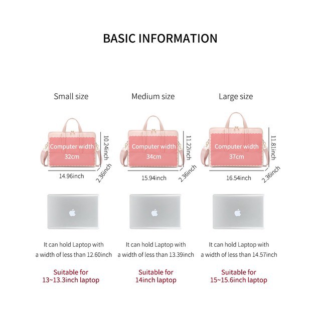 Túi xách laptop, macbook thời trang cao cấp cho nữ. Túi laptop 13inch, 14inch, 15inch, 16inch