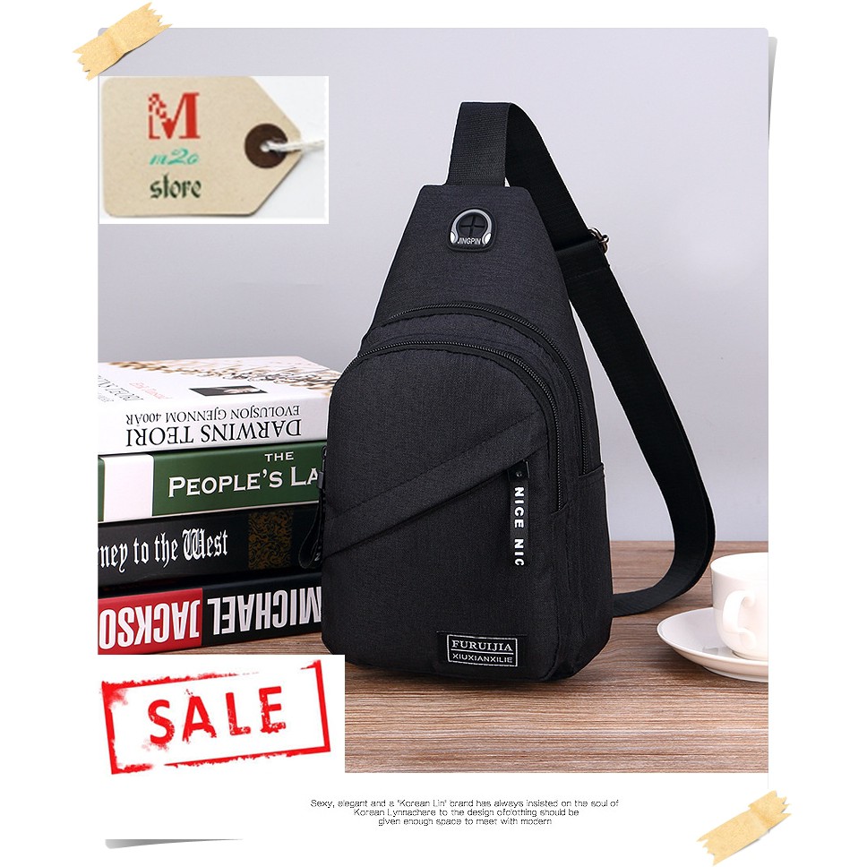 [FREE SHIP 50K TOÀN QUỐC] Túi Đeo Chéo Nam Nữ Khóa Chéo Chống Nước Chất Liệu Vải Cotton 2019 - M06 | BigBuy360 - bigbuy360.vn