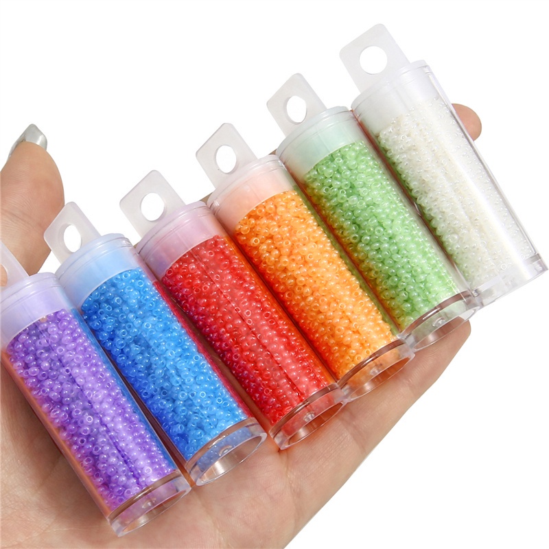 Set 15/500 hạt thủy tinh 2mm dùng làm trang sức thủ công