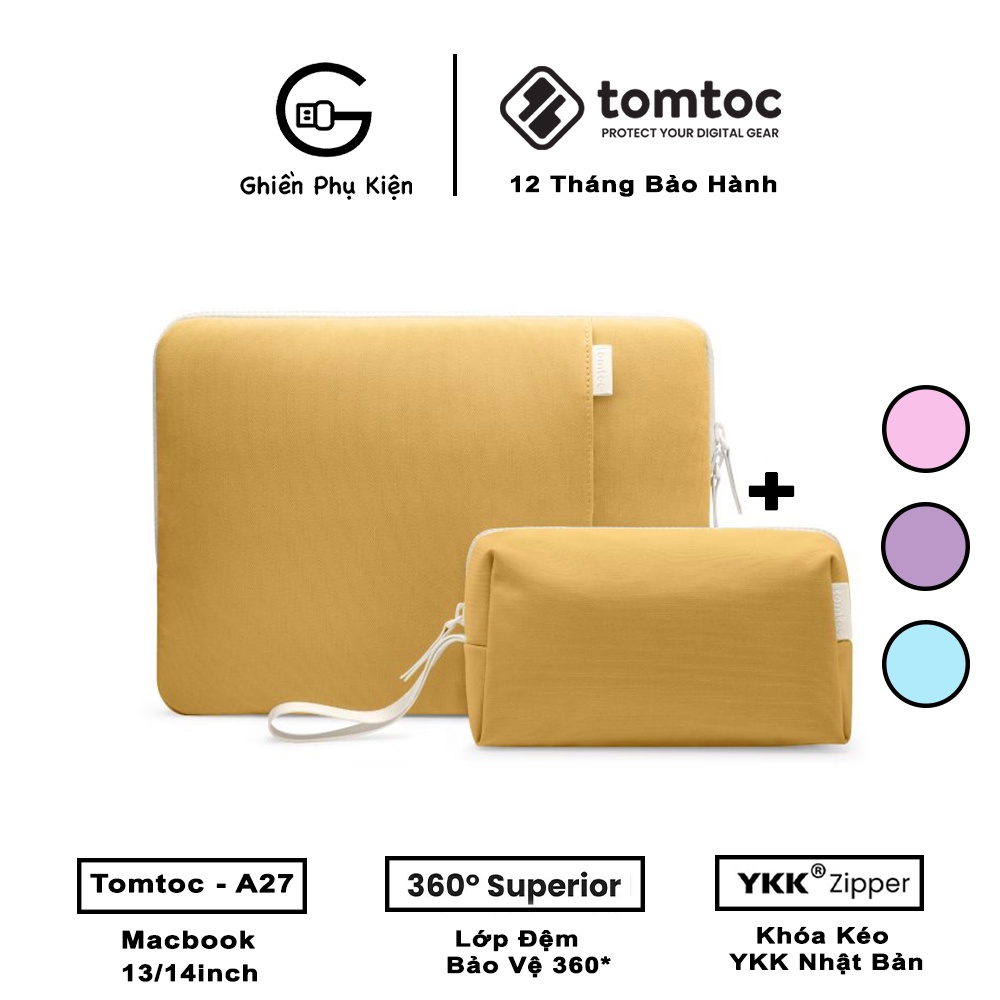 Túi Chống Sốc TOMTOC ORGANIZED CORNER ARMOR + POUCH MACBOOK 13/14” - A27