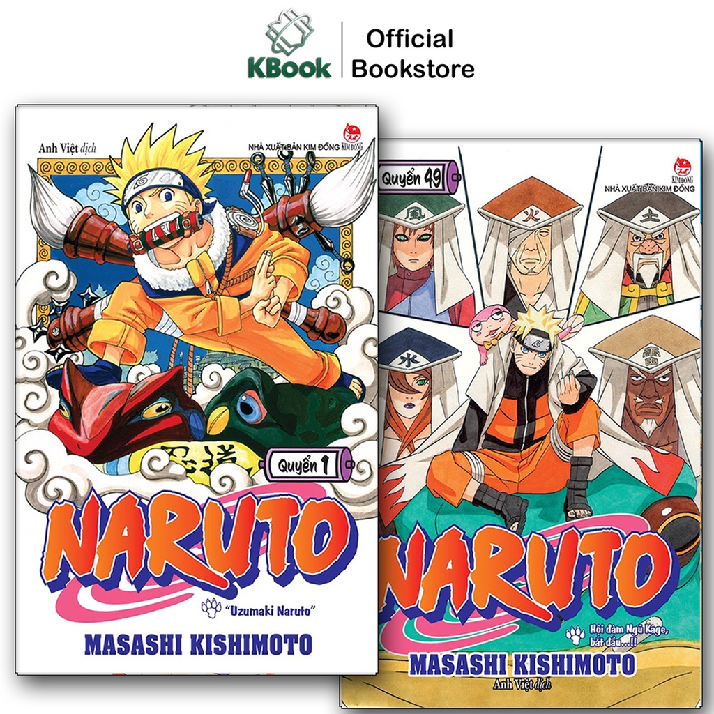 Truyện Tranh - Naruto Tập 1-49, lẻ tùy chọn