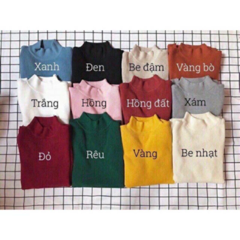 ÁO LEN TĂM NỮ CỔ 3 PHÂN HÀNG ĐẸP LOẠI 1