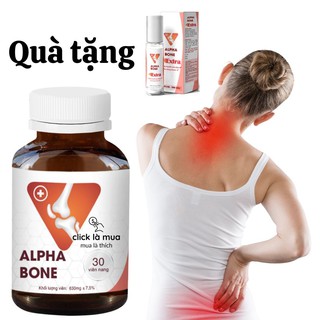Viên uống hỗ trợ xương khớp glucosamin Alpha Bone Shop MamiMon đau lưng thoát vị đĩa đệm, thoái hoá viêm khớp 30 viên