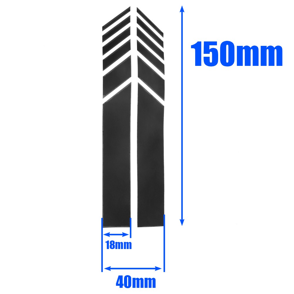 Bộ 2 Đề Can Vinyl Kẻ Sọc Dán Gương Chiếu Hậu / Thân Xe Hơi DIY