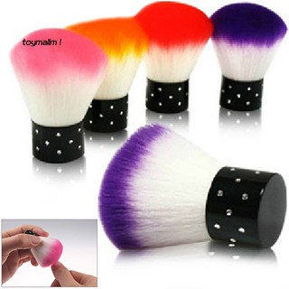 Cọ làm sạch bằng tơ mềm màu cầu vồng dùng để phủi bụi kim tuyến trên móng gel/ acrylic