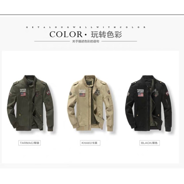 Áo khoác kaki nam bomber đẳng cấp