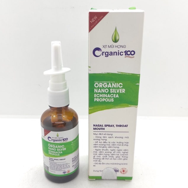 Xịt Mũi Họng Thảo Dược Organic NASAL SPRAY, THROAT MOUTH Organic 100