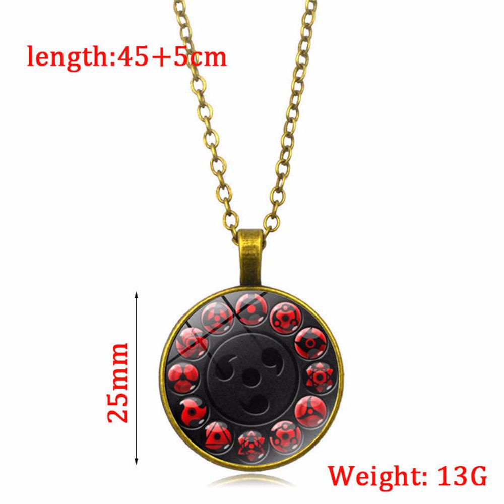 Vòng cổ mặt hình Akatsuki Itachi Sharingan hoạt hình sáng tạo làm quà tặng cho nam và nữ
