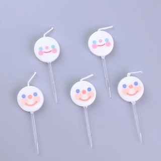 Nến Sinh Nhật Icon Mặt Cười Trắng