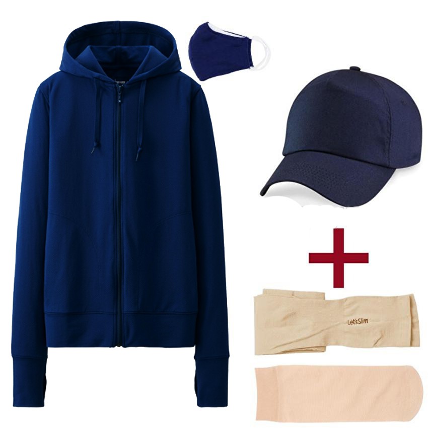 Bộ Áo Chống Nắng Nữ Kèm Khẩu Trang + Mũ Lưỡi Trai + Găng Tay + Tất ( Nhiều màu) | BigBuy360 - bigbuy360.vn