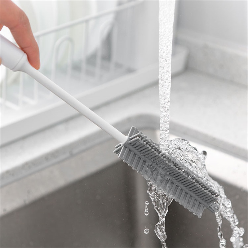 Bàn Chải Silicone Cấp Thực Phẩm Cán Dài Cọ Rửa Ly Cốc Thủy Tinh
