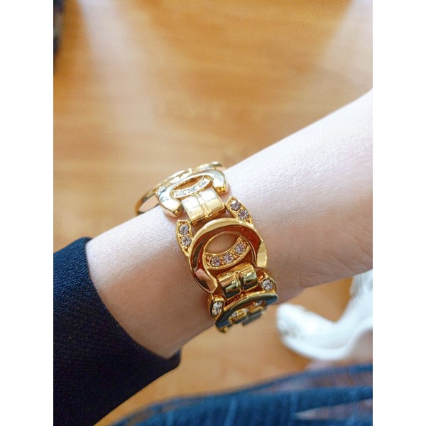 Đồng hồ si Nhật nữ C.N đính đá